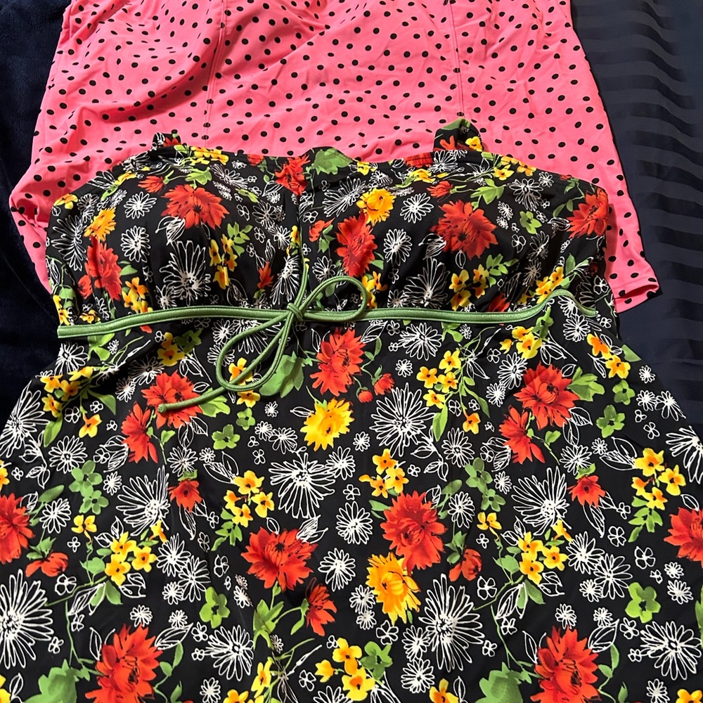 Two like new 22W swim tops/tankinis
